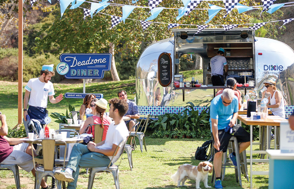 Palisadians enjoyed free food in Temescal Canyon. Photo courtesy Dixie Consumer Products