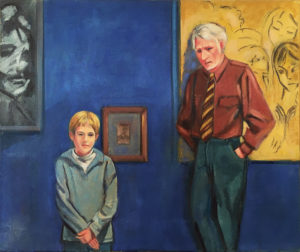 R.B. Kitaj and his son Max in a portrait by mother-in-law and grandmother Ethel Fisher.